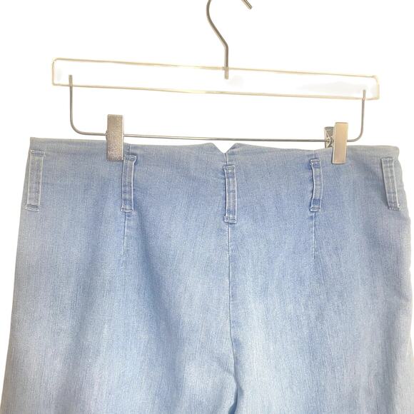 J. Peterman Light Blue Wash High Waist Wide Leg Two Pocket Jeans Size 14 - Picture 5 of 6